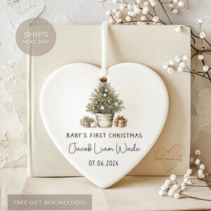 Baby's First Christmas Ornament Personalized 2025 First Christmas Keepsake Gift